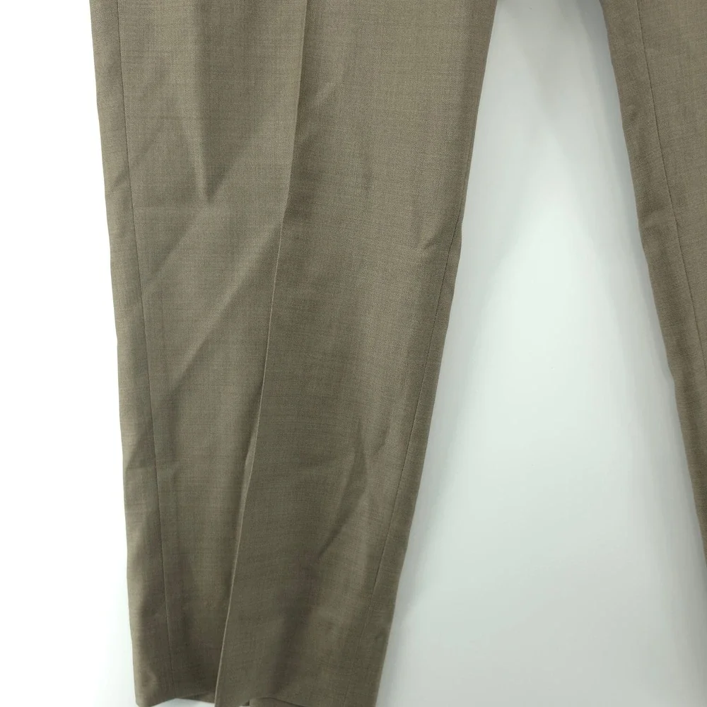 Jos A Bank Mens Traveler Pants Wool Blend Brown 40x32 Slim Fit Wrinkle Resistant